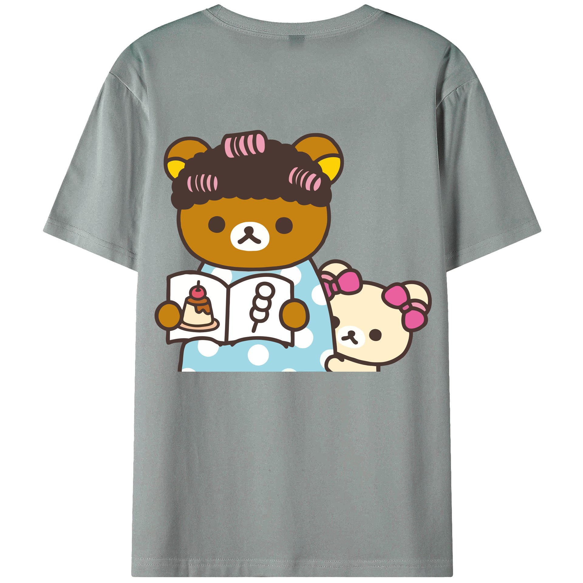 （画像用） リラックマ リラックマ キイロイトリ Rilakkuma Korilakkuma Kiiroitori 綿100％ メンズ半袖Tシャツ（バックプリント） 通気性